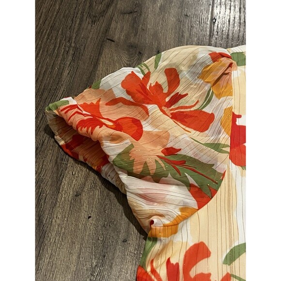Sugarlips Kailua Floral Tailwind Half Button Front Blouse – Size Large - Picture 4 of 9